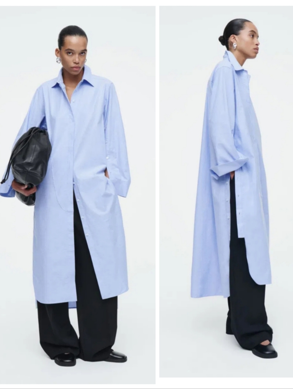 🆕️ COS OVERSIZED DECONSTRUCTED SHIRT DRESS Sz 6 Resortwear Coastal Minimalist